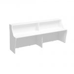 Стойка ресепшен прямая белый премиум