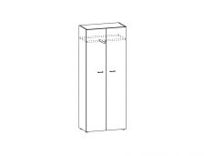 Шкаф для одежды с белыми ручками IDEW86S