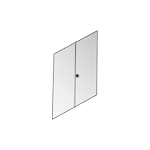 Двери средние стеклянные (пара) ALX1183