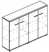 Шкаф средний комбинированный закрытый (топ МДФ) МР 9392