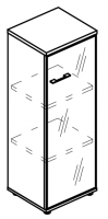 Шкаф средний узкий дверь стекло в рамке правый (топ ДСП) МР 9469