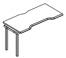 Секция стола Симметрия на каркасе МТ 1 скос МР Б1 014.04-1