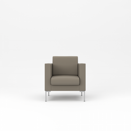 Кресло экокожа премиум / серо-коричневая CN6