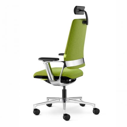 Кресло для руководителя Connex2 со средней спинкой натуральная кожа / темно-серая 4801