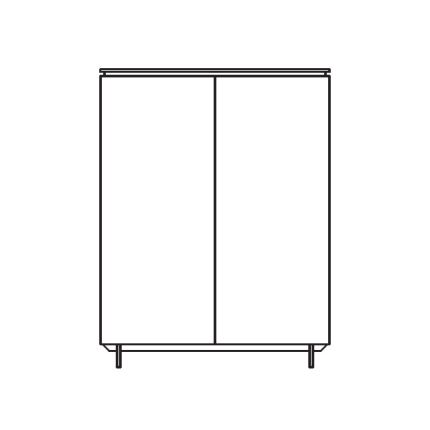 Шкаф средний 2-дверный серый