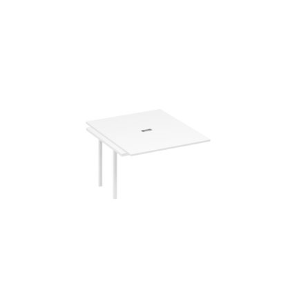 Секция стола для переговоров каркас QUATTRO белый премиум / металлокаркас белый