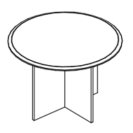 Стол для переговоров круглый на опоре ДСП мокко премиум / мокко премиум
