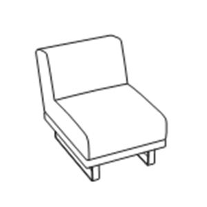 Кресло без подлокотникой натуральная кожа / P01/296