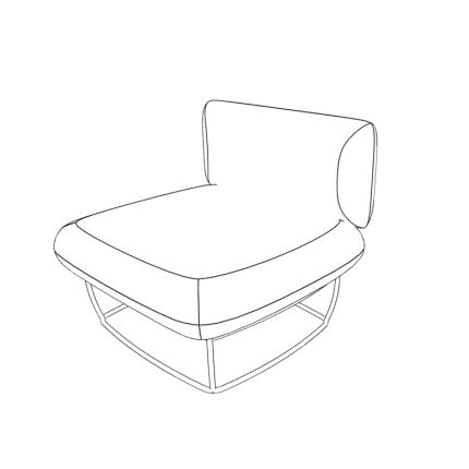 Кресло без подлокотников  ткань рогожка / kiton03