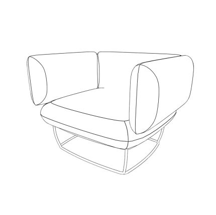 Кресло с подлокотниками ткань рогожка / kiton02