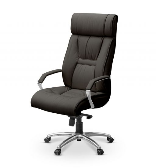 Кресло Олимп M G кожа серая NL50