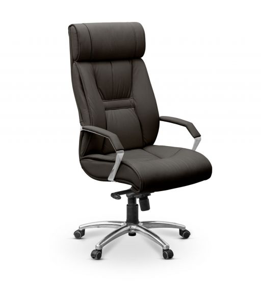 Кресло Олимп M G кожа серая NL50