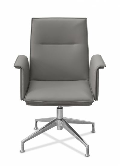 Кресло Лео Л HX4 без колес серо-коричневая CN6