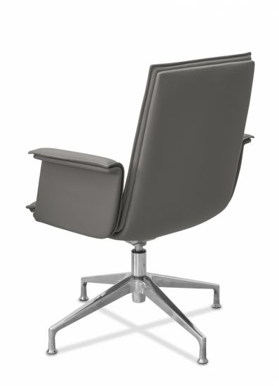 Кресло Лео Л HX4 без колес серо-коричневая CN6