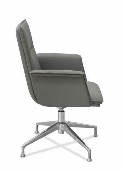 Кресло Лео Л HX4 без колес серо-коричневая CN6