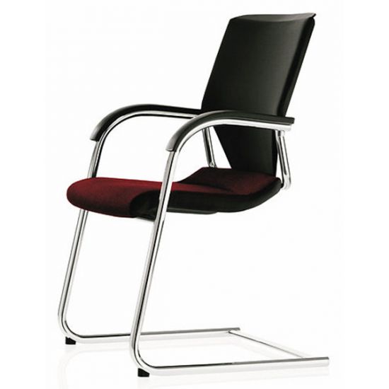 Кресло для посетителя Модус | Modus на полозьях серая 74/34