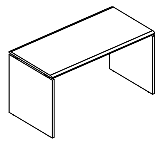 Стол письменный на каркасе ДСП (2 скоса) вяз либерти / вяз либерти