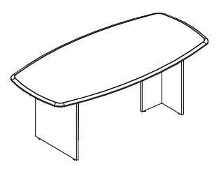 Стол для переговоров овальный на опорах ДСП мокко премиум